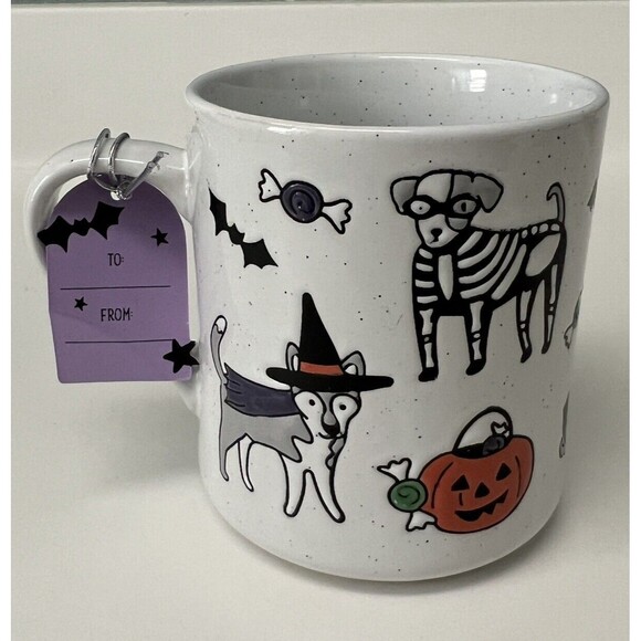 Halloween Dogs Wearing Costumes Stoneware Mug Clementine New - Picture 3 of 7